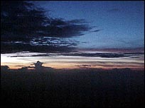 Sunset view at the summit